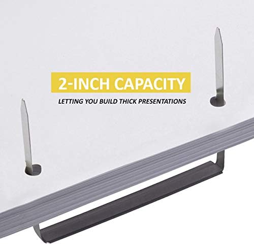 OLYMPX 100 Pcs of 2” Capacity Premium Metal Prong Paper Fastener Bases, 2.75 Inch Base for Paper File Clip Folder Accessories, Box of 100 - Image 5